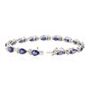 Image 3 : 14KT White Gold 14.70 ctw Sapphire and Diamond Bracelet