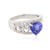 Image 2 : 14KT White Gold 2.18 ctw Tanzanite and Diamond Ring