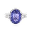 Image 1 : 14KT White Gold 3.76 ctw Tanzanite and Diamond Ring