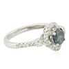 Image 2 : 18KT White Gold 1.02 ctw Blue Diamond Ring