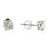 Image 2 : 14KT White Gold 1.24 ctw Diamond Solitaire Earrings