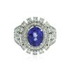 Image 1 : 14KT White Gold 2.71 ctw Tanzanite and Diamond Ring