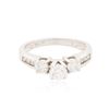 Image 1 : 14KT White Gold 0.60 ctw Diamond Ring