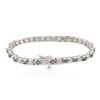 Image 2 : 14KT White Gold 4.00 ctw Chrysoberyl and Diamond Bracelet
