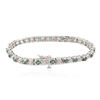 Image 2 : 14KT White Gold 4.00 ctw Chrysoberyl and Diamond Bracelet