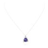 Image 1 : 14KT White Gold 8.33 ctw Tanzanite and Diamond Pendant With Chain