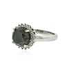 Image 2 : 14KT White Gold 5.64 ctw Black Diamond Ring