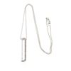 Image 1 : 14KT White Gold 0.16 ctw Diamond Pendant With Chain