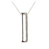 Image 2 : 14KT White Gold 0.16 ctw Diamond Pendant With Chain