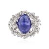 Image 1 : 18KT White Gold 8.35 ctw Tanzanite and Diamond Ring