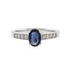 Image 1 : 14KT White Gold 1.00 ctw Sapphire and Diamond Ring