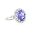 Image 2 : 14KT White Gold 2.76 ctw Tanzanite and Diamond Ring