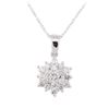 Image 2 : 14KT White Gold 1.20 ctw Diamond Pendant With Chain