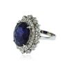 Image 2 : 14KT White Gold 16.15 ctw Sapphire and Diamond Ring