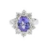 Image 1 : 14KT White Gold 2.80 ctw Tanzanite and Diamond Ring