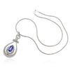 Image 1 : 14KT Two-Tone Gold 5.73 ctw Tanzanite and Diamond Pendant With Chain