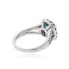 Image 3 : 14KT White Gold 3.26 ctw Blue Zircon and Diamond Ring