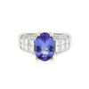 Image 1 : 14KT Two-Tone Gold 2.80 ctw Tanzanite and Diamond Ring