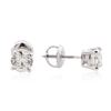 Image 2 : 14KT White Gold 1.19 ctw Diamond Solitaire Earrings