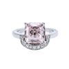 Image 1 : Platinum 2.38 ctw Morganite and Diamond Ring