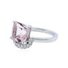 Image 2 : Platinum 2.38 ctw Morganite and Diamond Ring