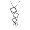 Image 1 : 14KT White Gold 0.58 ctw Diamond Pendant With Chain