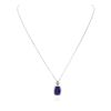 Image 1 : 14KT White Gold 6.63 ctw Tanzanite and Diamond Pendant With Chain