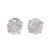 Image 1 : 14KT White Gold 3.70 ctw Diamond Stud Earrings