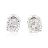 Image 1 : 14KT White Gold 1.69 ctw Diamond Stud Earrings