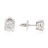 Image 2 : 14KT White Gold 1.69 ctw Diamond Stud Earrings