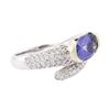 Image 2 : 14KT Two-Tone Gold 1.99 ctw Tanzanite and Diamond Ring