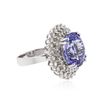 Image 2 : 14KT White Gold 14.41 ctw Tanzanite and Diamond Ring