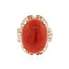 Image 1 : 14KT Rose Gold 20.93 ctw Coral and Diamond Ring