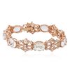 Image 1 : 14KT Rose Gold 24.01 ctw Aquamarine and Diamond Bracelet