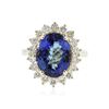 Image 1 : 14KT Yellow Gold 5.44 ctw Tanzanite and Diamond Ring