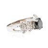 Image 2 : 14KT White Gold 1.60 ctw Black Diamond Ring