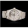 Image 1 : Gents 18KT White Gold 6.00 ctw Diamond Super President DayDate Wristwatch