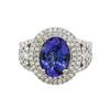 Image 1 : 14KT White Gold 3.95 ctw Tanzanite and Diamond Ring