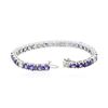 Image 3 : 14KT White Gold 14.28 ctw Tanzanite and Diamond Bracelet