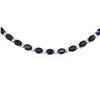 Image 2 : 14KT White Gold 37.72 ctw Sapphire and Diamond Necklace