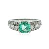 Image 1 : 18KT White Gold 1.94 ctw Emerald and Diamond Ring