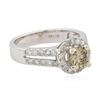 Image 2 : 14KT White Gold 1.50 ctw Diamond Ring