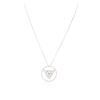 Image 1 : 14KT White Gold 1.01 ctw Diamond Pendant With Chain