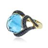 Image 2 : 14KT Yellow Gold 15.52 ctw Topaz, Sapphire and Diamond Ring