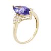 Image 3 : 14KT Yellow Gold 2.78 ctw Tanzanite and Diamond Ring