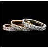 Image 2 : 14KT Three-Tone Gold 2.17 ctw Diamond Rings