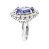 Image 3 : 14KT White Gold 6.93 ctw Tanzanite and Diamond Ring