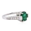 Image 2 : 14KT White Gold 1.42 ctw Emerald and Diamond Ring