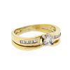 Image 2 : 14KT Yellow Gold 0.34 ctw Diamond Wedding Ring Set