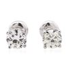 Image 1 : 14KT White Gold 0.94 ctw Diamond Solitaire Earrings